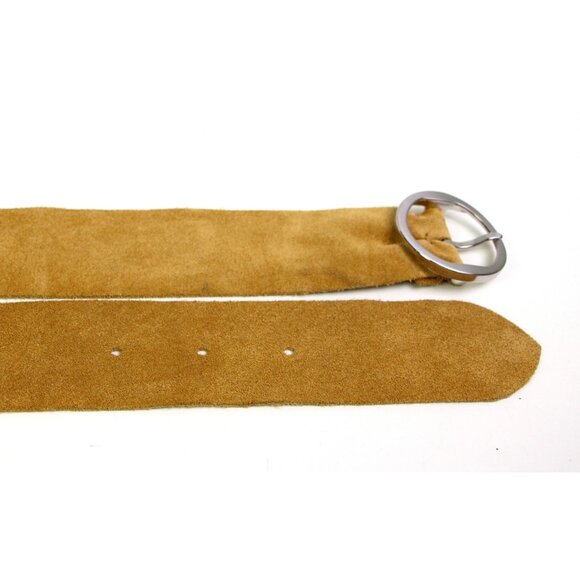 Banana Republic BEIGE REAL LEATHER SUEDE 2"Wd CASUAL DRESS WOMEN'S BELT Sz S(A70 - Picture 11 of 12